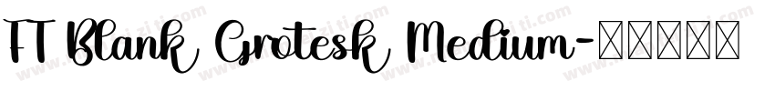 FT Blank Grotesk Medium字体转换